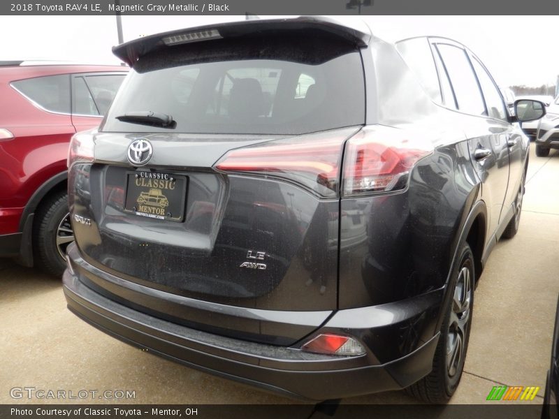 Magnetic Gray Metallic / Black 2018 Toyota RAV4 LE