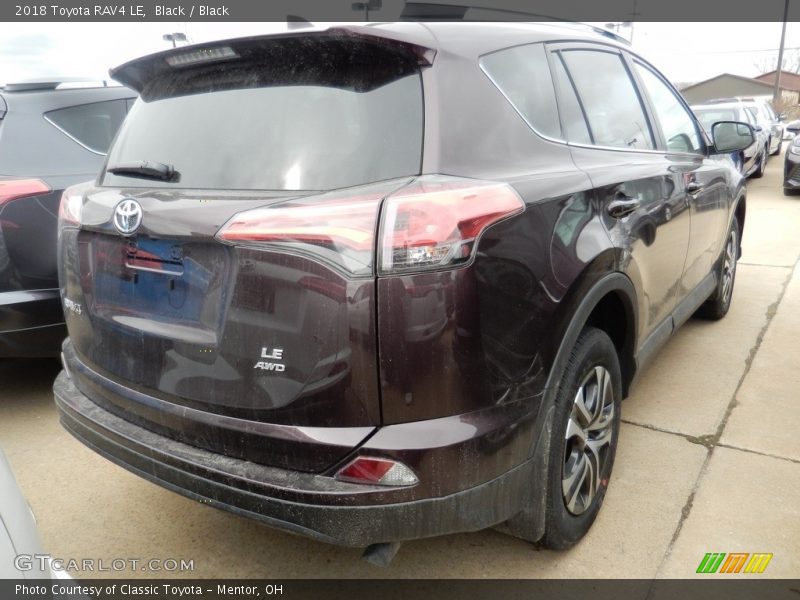 Black / Black 2018 Toyota RAV4 LE