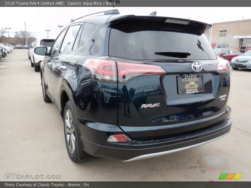 Galactic Aqua Mica / Black 2018 Toyota RAV4 Limited AWD