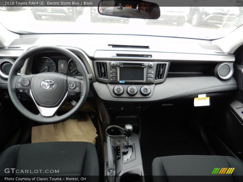 Electric Storm Blue / Black 2018 Toyota RAV4 LE