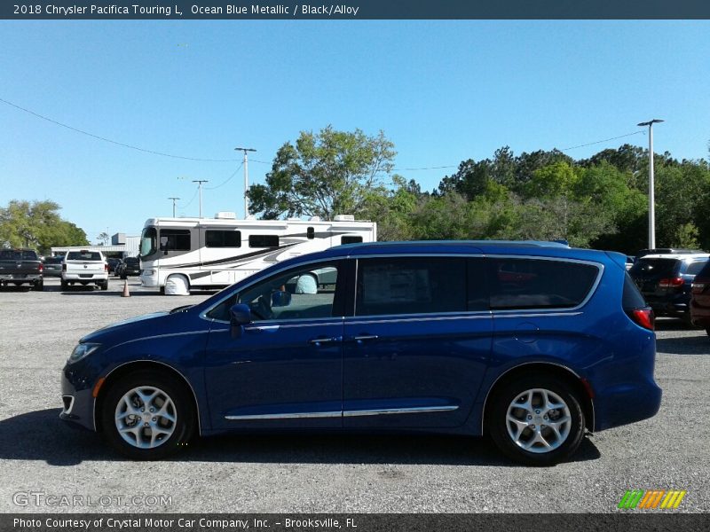 Ocean Blue Metallic / Black/Alloy 2018 Chrysler Pacifica Touring L