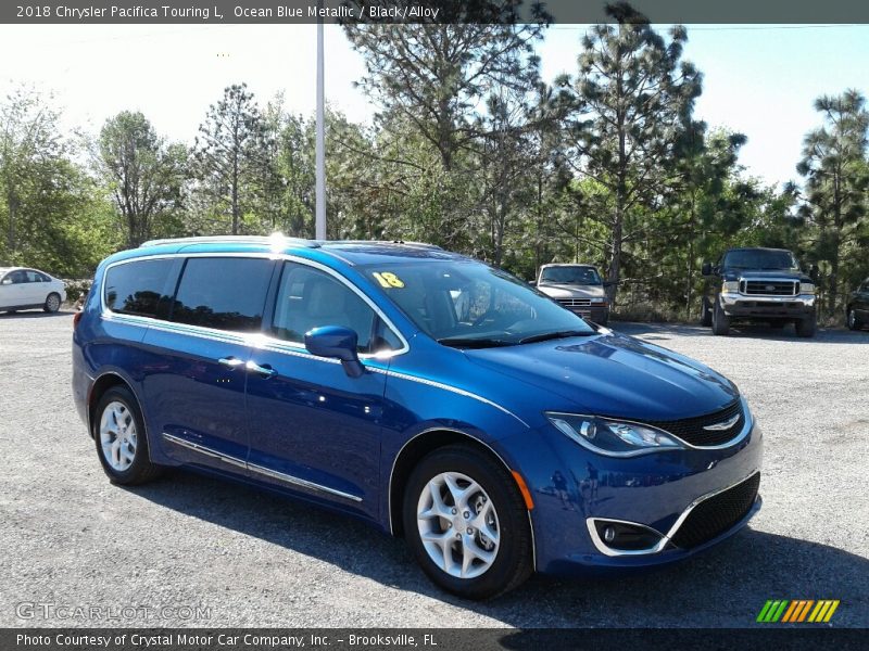 Ocean Blue Metallic / Black/Alloy 2018 Chrysler Pacifica Touring L