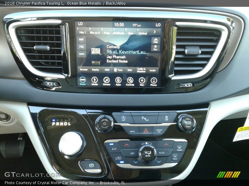 Ocean Blue Metallic / Black/Alloy 2018 Chrysler Pacifica Touring L