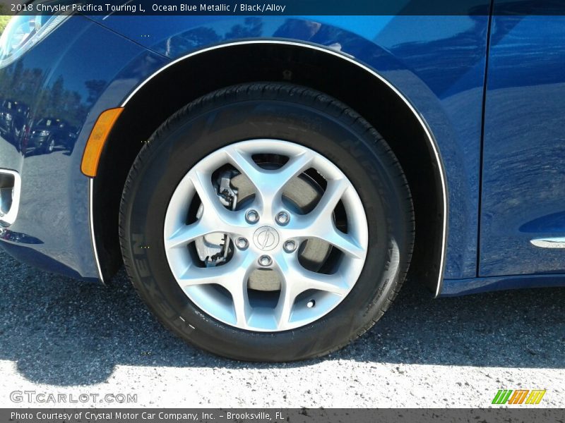 Ocean Blue Metallic / Black/Alloy 2018 Chrysler Pacifica Touring L