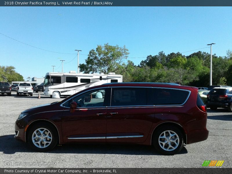 Velvet Red Pearl / Black/Alloy 2018 Chrysler Pacifica Touring L