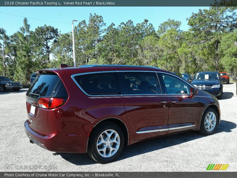 Velvet Red Pearl / Black/Alloy 2018 Chrysler Pacifica Touring L