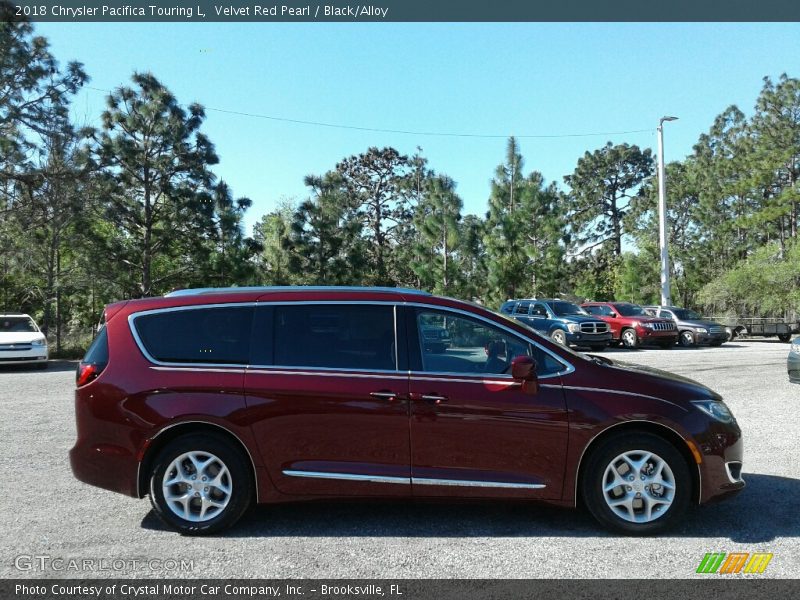 Velvet Red Pearl / Black/Alloy 2018 Chrysler Pacifica Touring L