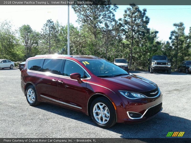 Velvet Red Pearl / Black/Alloy 2018 Chrysler Pacifica Touring L