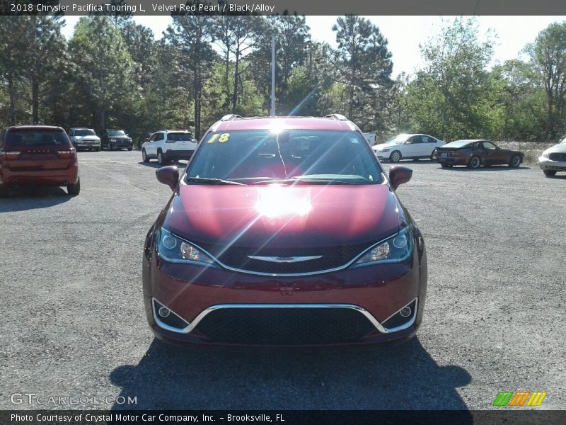 Velvet Red Pearl / Black/Alloy 2018 Chrysler Pacifica Touring L