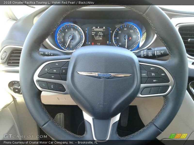 Velvet Red Pearl / Black/Alloy 2018 Chrysler Pacifica Touring L