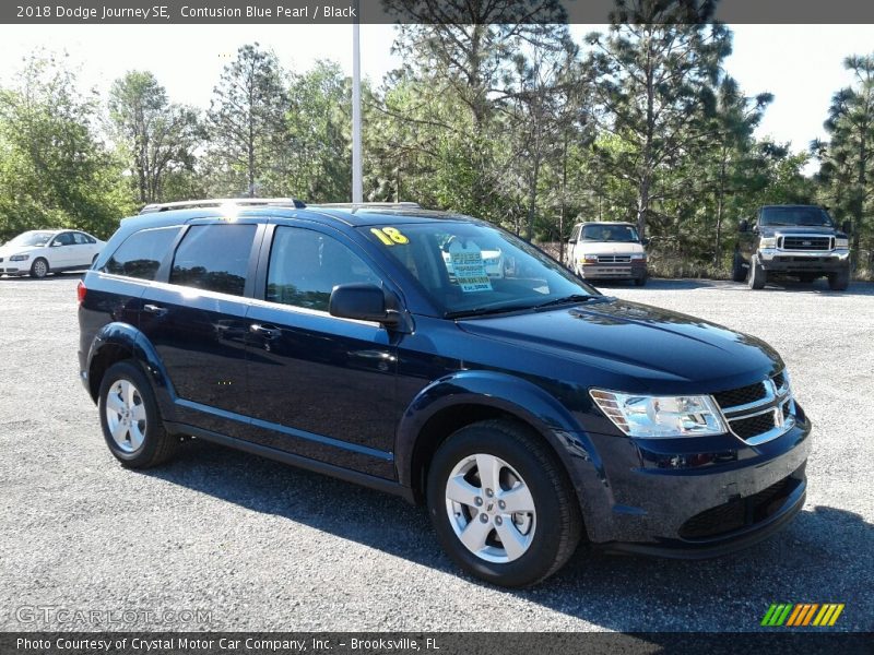 Contusion Blue Pearl / Black 2018 Dodge Journey SE