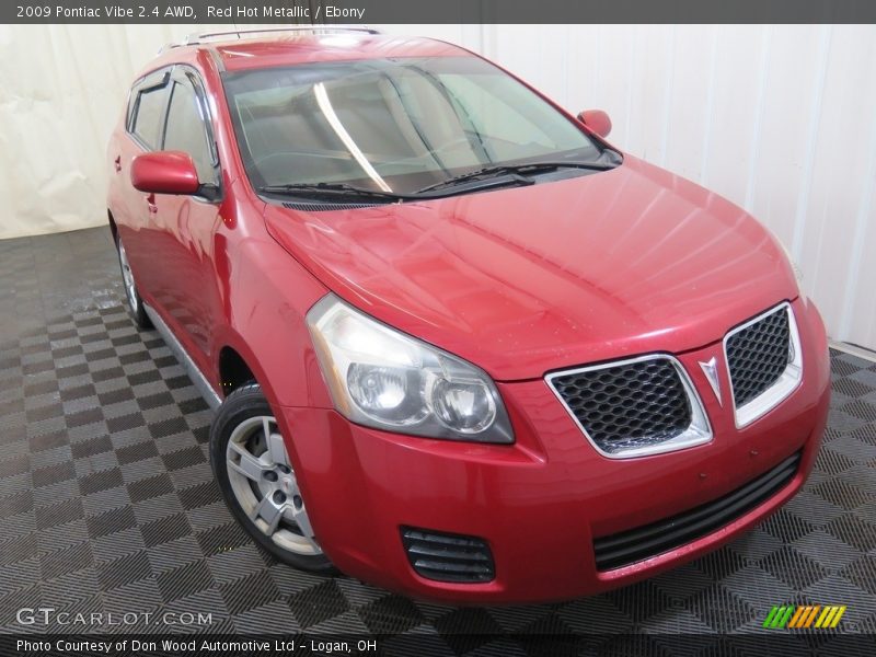 Red Hot Metallic / Ebony 2009 Pontiac Vibe 2.4 AWD