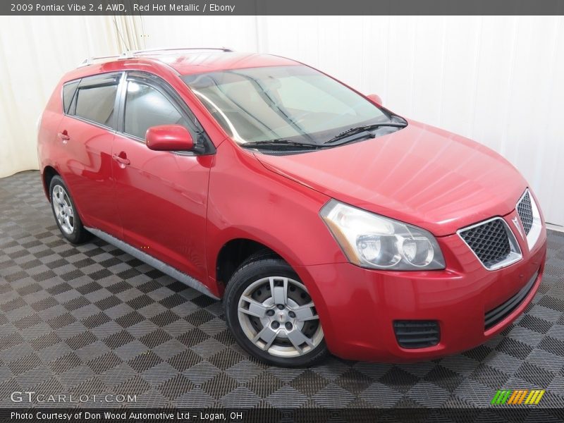 Red Hot Metallic / Ebony 2009 Pontiac Vibe 2.4 AWD