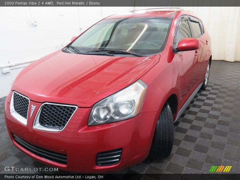 Red Hot Metallic / Ebony 2009 Pontiac Vibe 2.4 AWD