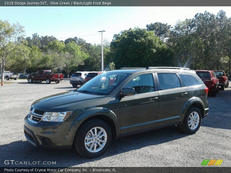 Olive Green / Black/Light Frost Beige 2018 Dodge Journey SXT