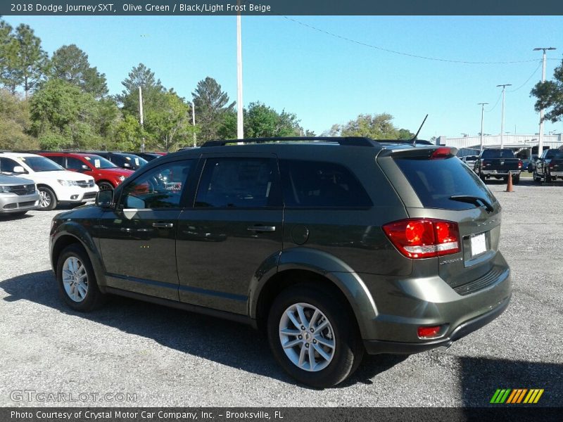 Olive Green / Black/Light Frost Beige 2018 Dodge Journey SXT