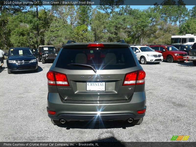 Olive Green / Black/Light Frost Beige 2018 Dodge Journey SXT
