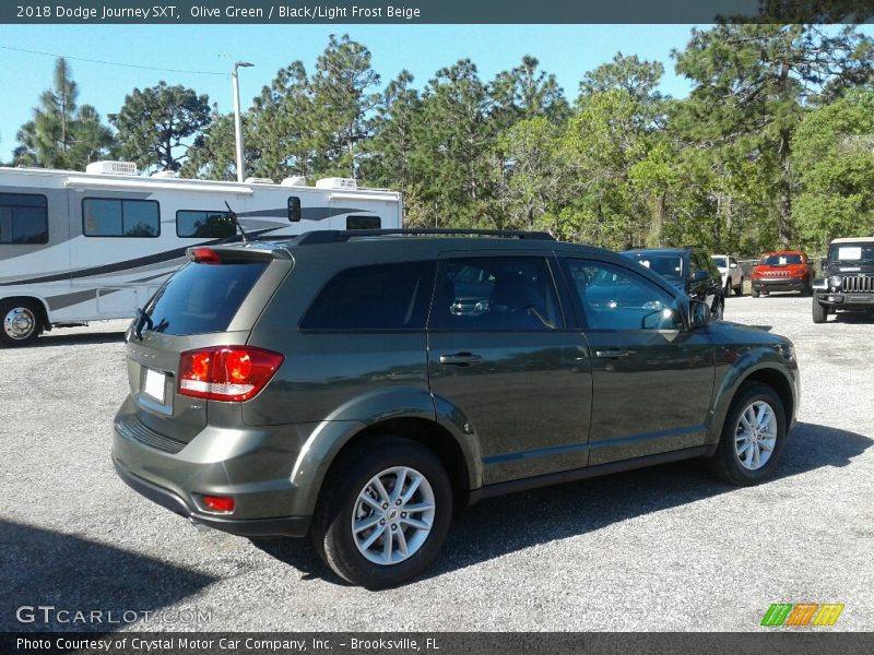 Olive Green / Black/Light Frost Beige 2018 Dodge Journey SXT