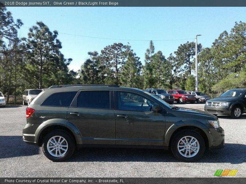 Olive Green / Black/Light Frost Beige 2018 Dodge Journey SXT
