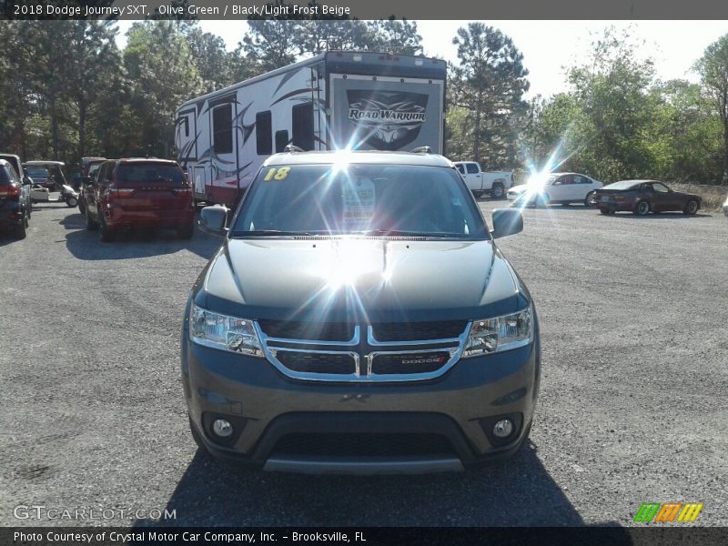 Olive Green / Black/Light Frost Beige 2018 Dodge Journey SXT