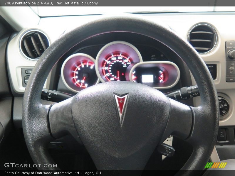 Red Hot Metallic / Ebony 2009 Pontiac Vibe 2.4 AWD