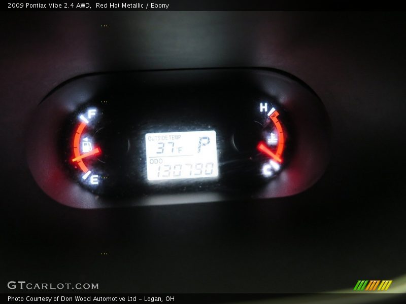 Red Hot Metallic / Ebony 2009 Pontiac Vibe 2.4 AWD