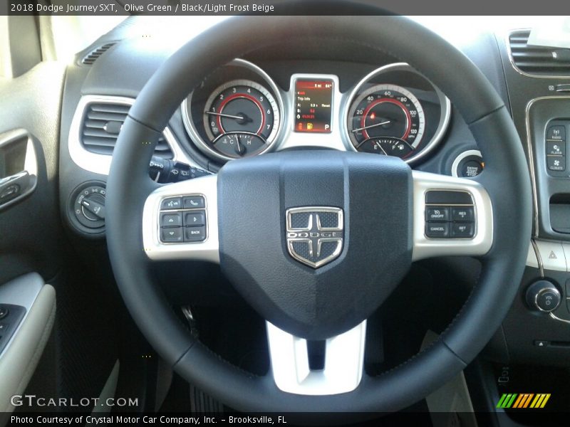 Olive Green / Black/Light Frost Beige 2018 Dodge Journey SXT