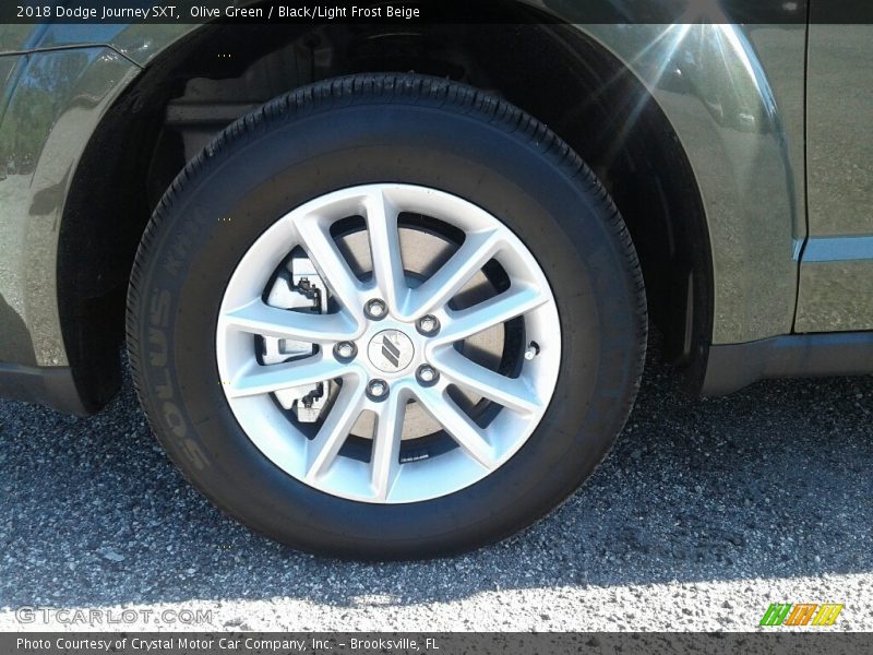 Olive Green / Black/Light Frost Beige 2018 Dodge Journey SXT