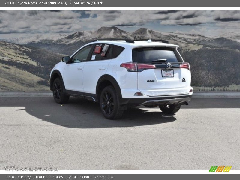 Super White / Black 2018 Toyota RAV4 Adventure AWD