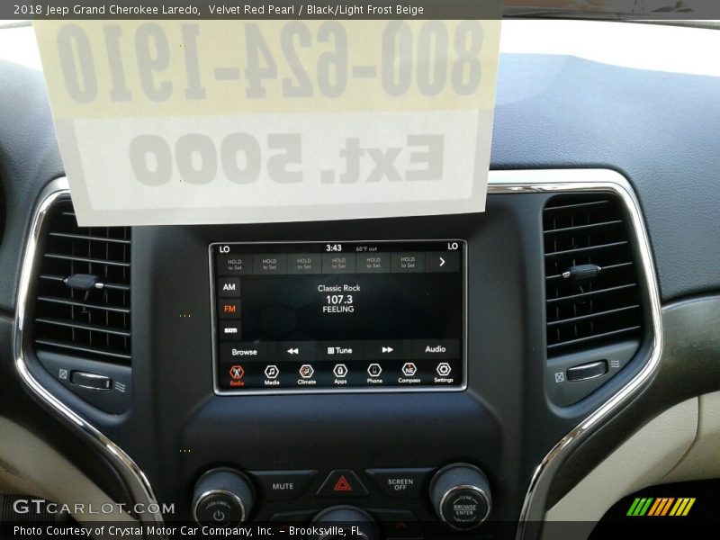 Velvet Red Pearl / Black/Light Frost Beige 2018 Jeep Grand Cherokee Laredo