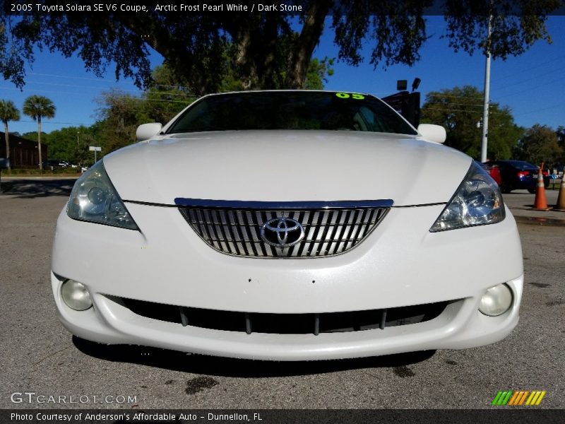 Arctic Frost Pearl White / Dark Stone 2005 Toyota Solara SE V6 Coupe