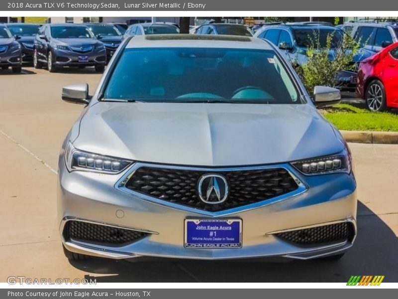 Lunar Silver Metallic / Ebony 2018 Acura TLX V6 Technology Sedan
