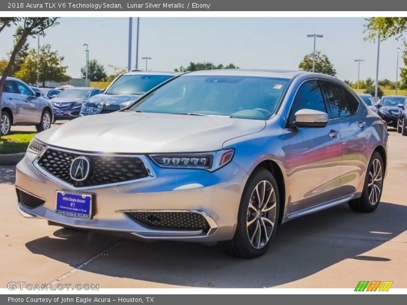 Lunar Silver Metallic / Ebony 2018 Acura TLX V6 Technology Sedan