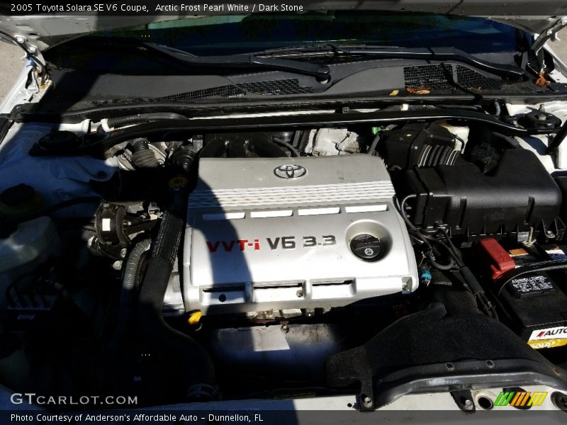 Arctic Frost Pearl White / Dark Stone 2005 Toyota Solara SE V6 Coupe
