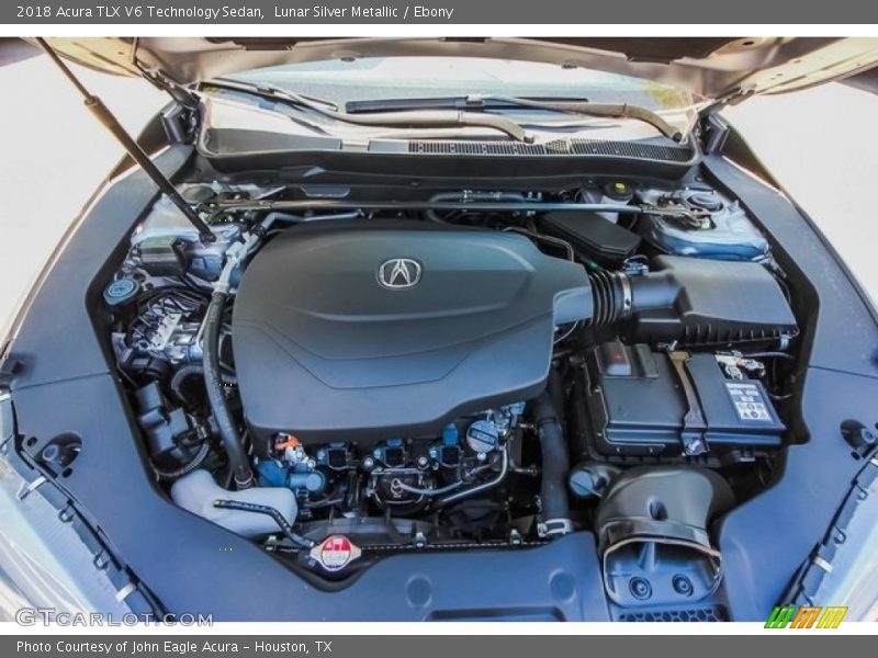 Lunar Silver Metallic / Ebony 2018 Acura TLX V6 Technology Sedan