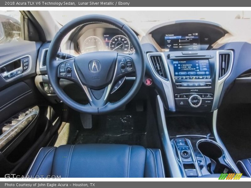 Lunar Silver Metallic / Ebony 2018 Acura TLX V6 Technology Sedan