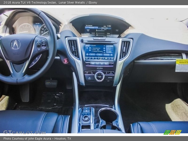Lunar Silver Metallic / Ebony 2018 Acura TLX V6 Technology Sedan