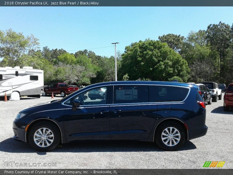 Jazz Blue Pearl / Black/Alloy 2018 Chrysler Pacifica LX