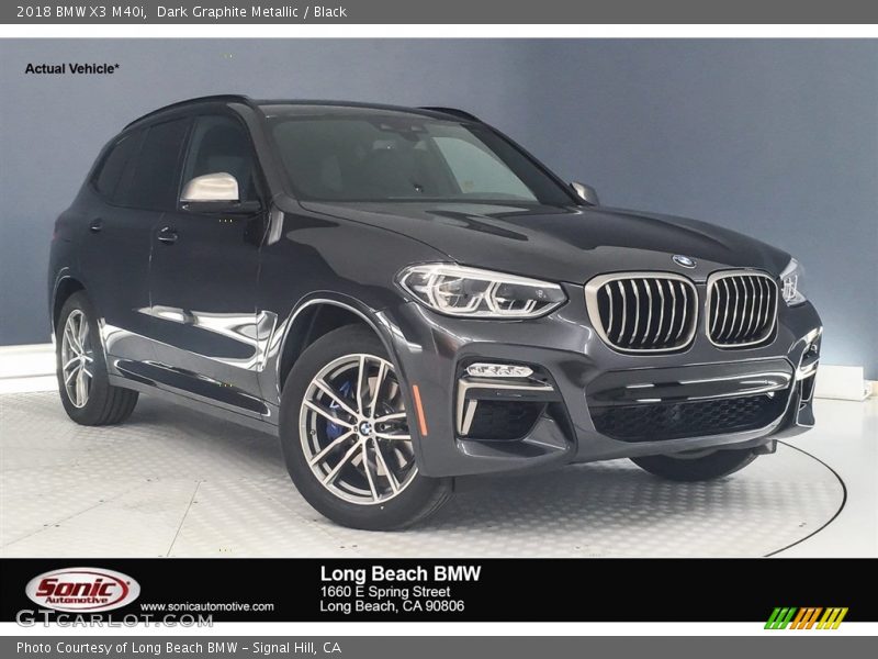 Dark Graphite Metallic / Black 2018 BMW X3 M40i