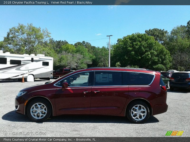 Velvet Red Pearl / Black/Alloy 2018 Chrysler Pacifica Touring L