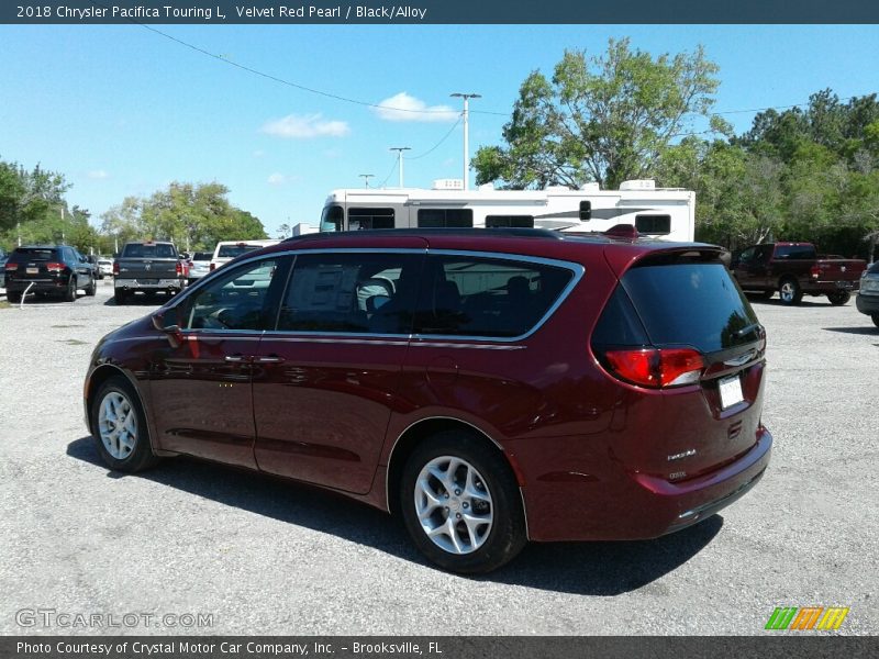 Velvet Red Pearl / Black/Alloy 2018 Chrysler Pacifica Touring L