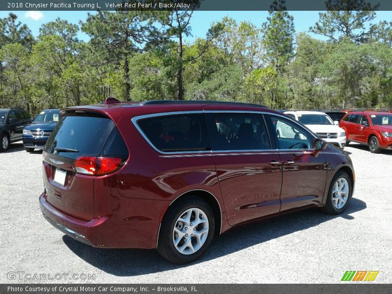 Velvet Red Pearl / Black/Alloy 2018 Chrysler Pacifica Touring L