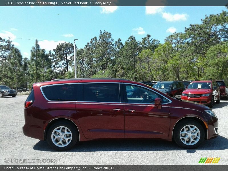 Velvet Red Pearl / Black/Alloy 2018 Chrysler Pacifica Touring L