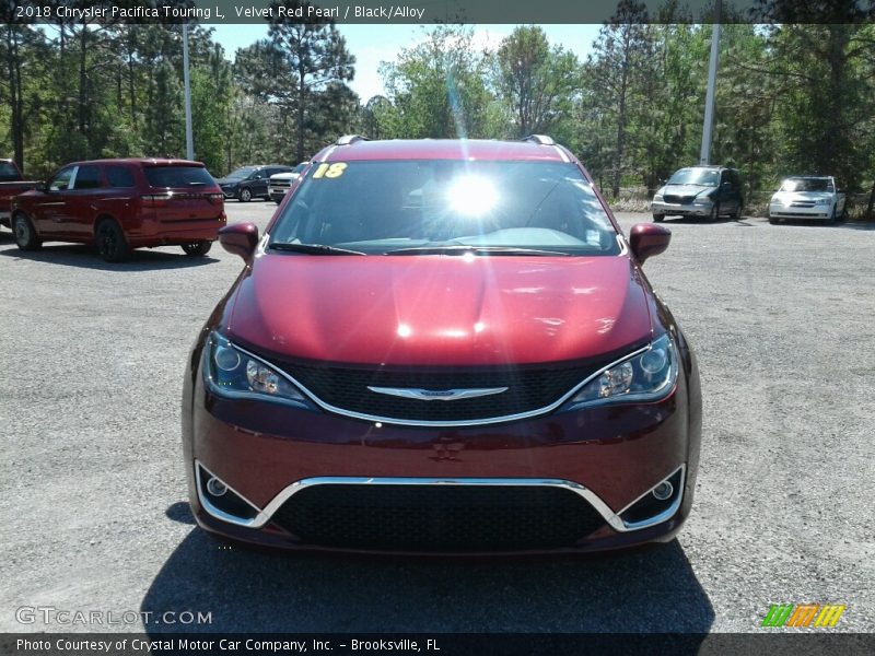 Velvet Red Pearl / Black/Alloy 2018 Chrysler Pacifica Touring L