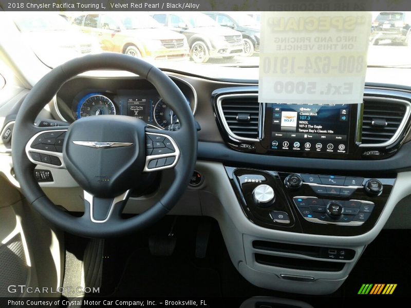 Velvet Red Pearl / Black/Alloy 2018 Chrysler Pacifica Touring L