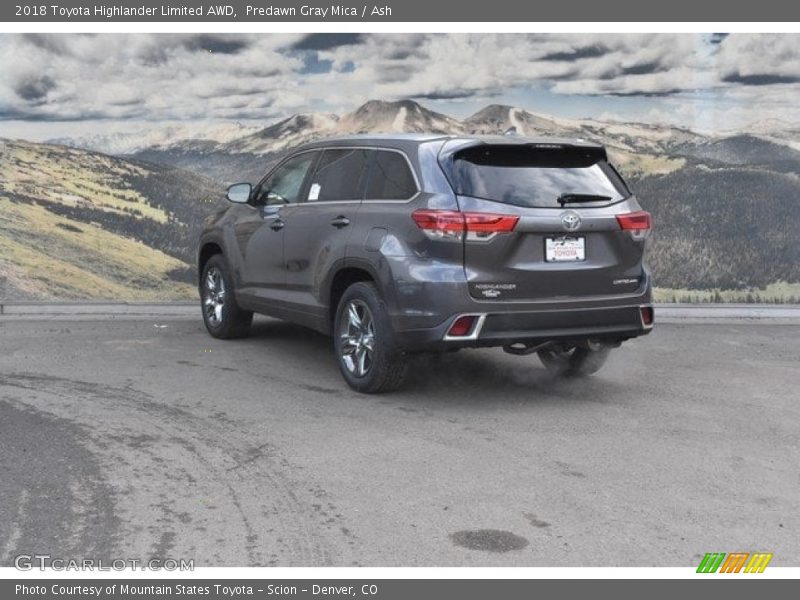 Predawn Gray Mica / Ash 2018 Toyota Highlander Limited AWD
