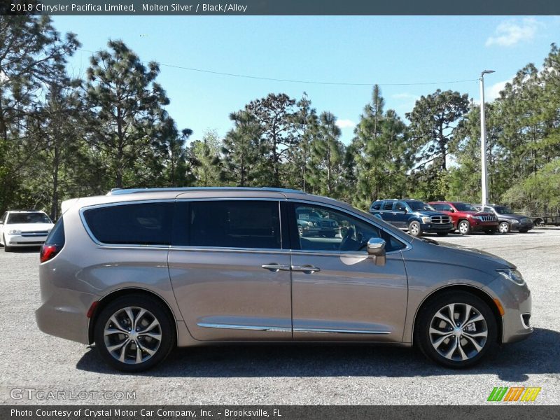 Molten Silver / Black/Alloy 2018 Chrysler Pacifica Limited