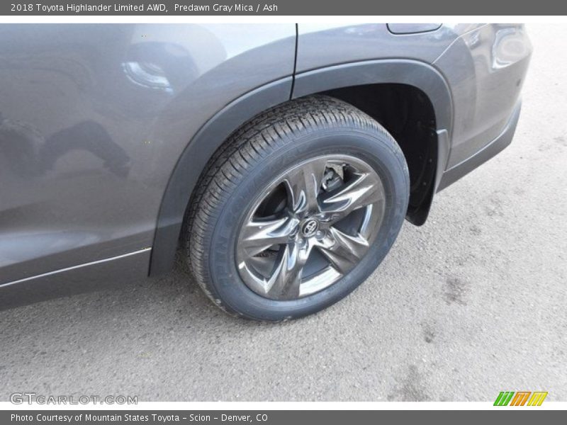 Predawn Gray Mica / Ash 2018 Toyota Highlander Limited AWD