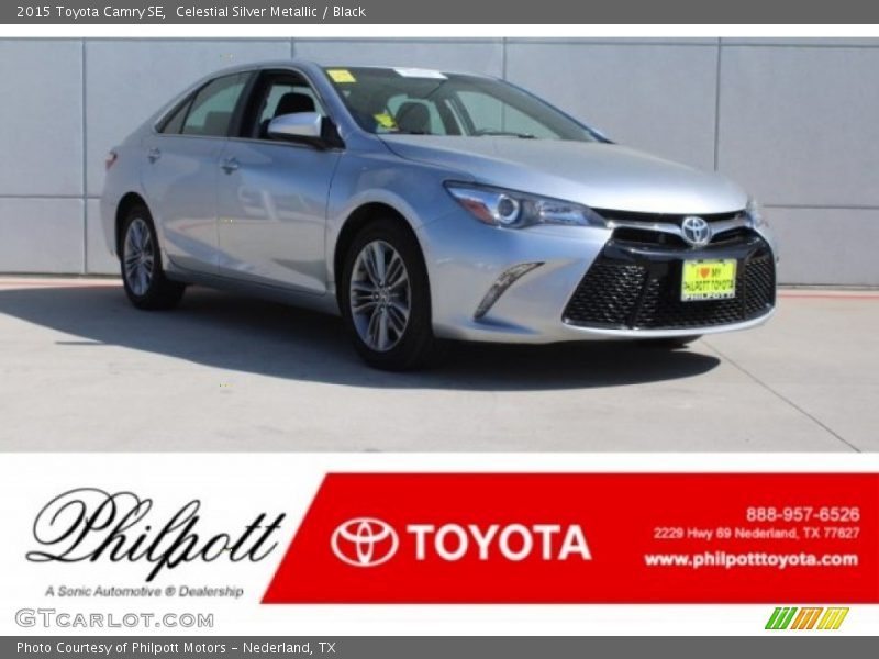 Celestial Silver Metallic / Black 2015 Toyota Camry SE