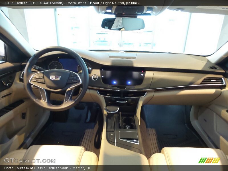 Crystal White Tricoat / Light Neutral/Jet Black 2017 Cadillac CT6 3.6 AWD Sedan